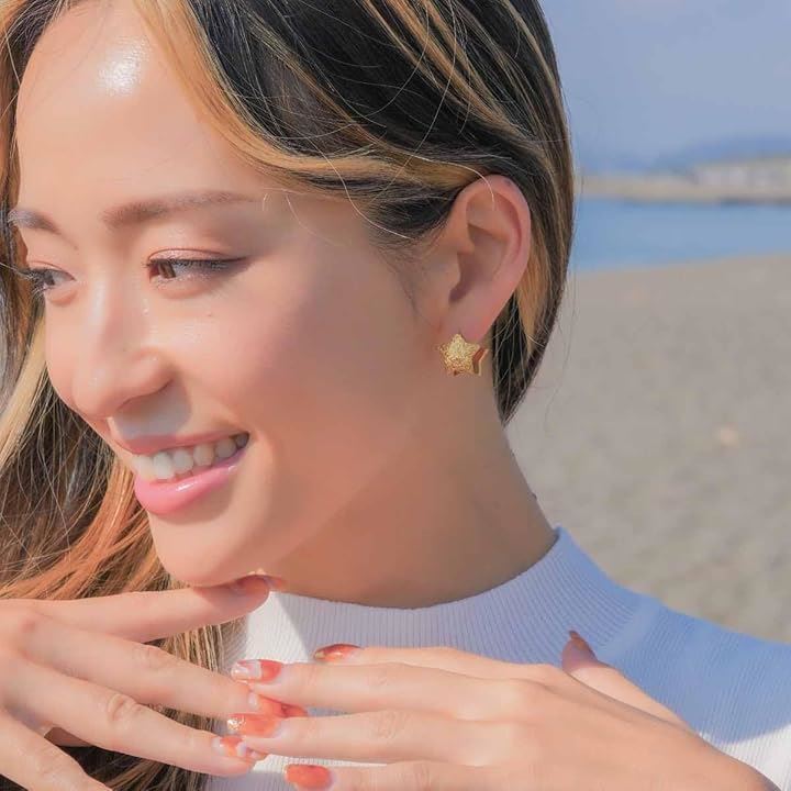 Piena ピエナ サージカルステンレス316L 片耳用 1個売り ハワイアンジュエリー スター プルメリア スクロール フープピアス レディース(ピンクゴールド(片耳用)) Piena ピエナ サージカルステンレス316L 片耳用 1個売り ハワイアンジュエリー スター プルメリア スクロール フープピアス レディース(ピンクゴールド(片耳用))