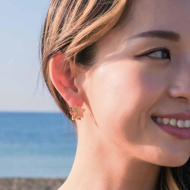 Piena ピエナ サージカルステンレス316L 片耳用 1個売り ハワイアンジュエリー スター プルメリア スクロール フープピアス レディース(ピンクゴールド(片耳用)) Piena ピエナ サージカルステンレス316L 片耳用 1個売り ハワイアンジュエリー スター プルメリア スクロール フープピアス レディース(ピンクゴールド(片耳用))