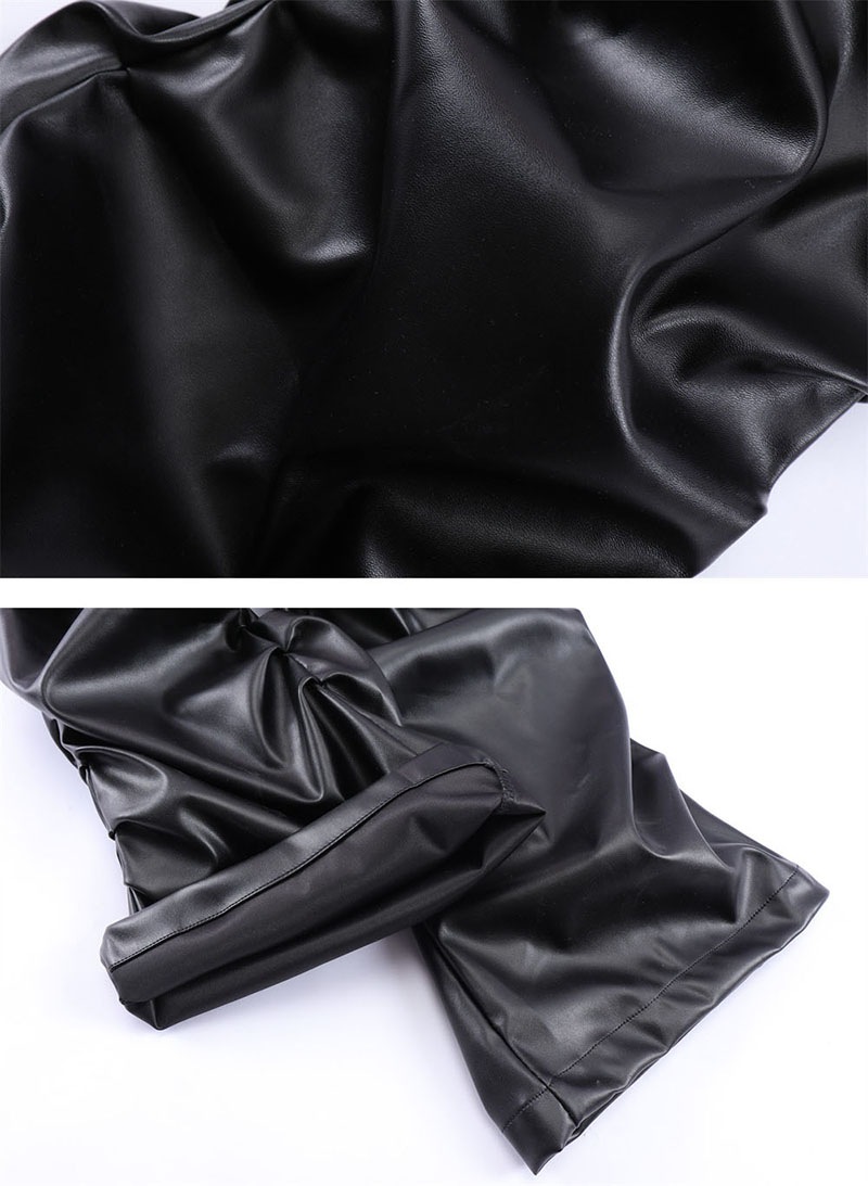 革パンツ メンズ レザーパンツ 革パン ストレッチ フェイクレザー 無地 バイク用 ライダースパンツ 皮パンツ 細身 美脚 秋冬 バイクパンツ 防水 スキニーパンツ PUレザー 防風 無地 ボトムス