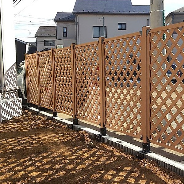 旭興進 人工木ラティス1290ベージュ メーカー直送