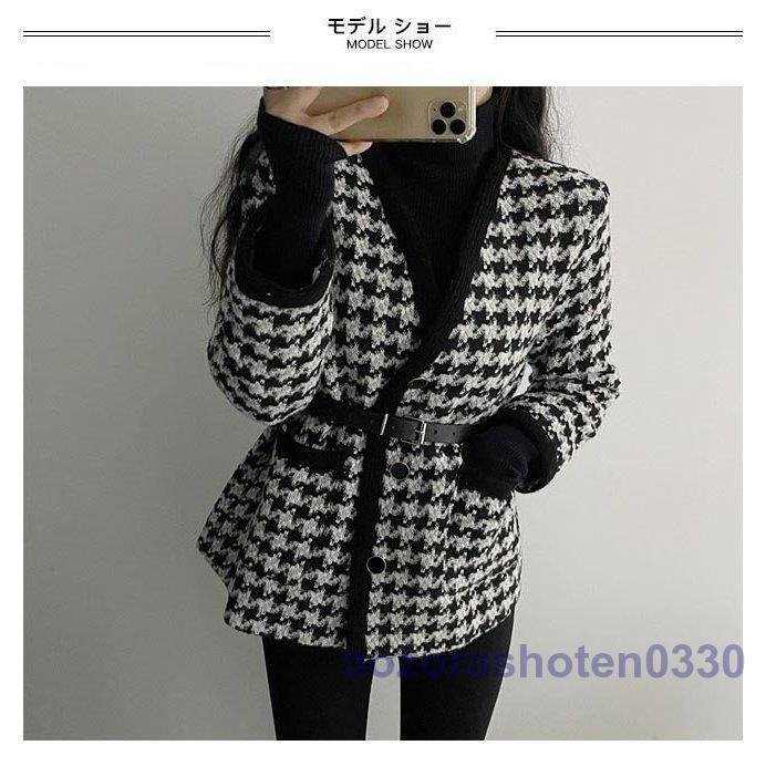 トレンチコート レディース チェスターコート 千鳥柄 ピーコート コート ニット アウター 秋 春 トレンチコート レディース チェスターコート 千鳥柄 ピーコート コート ニット アウター 秋 春