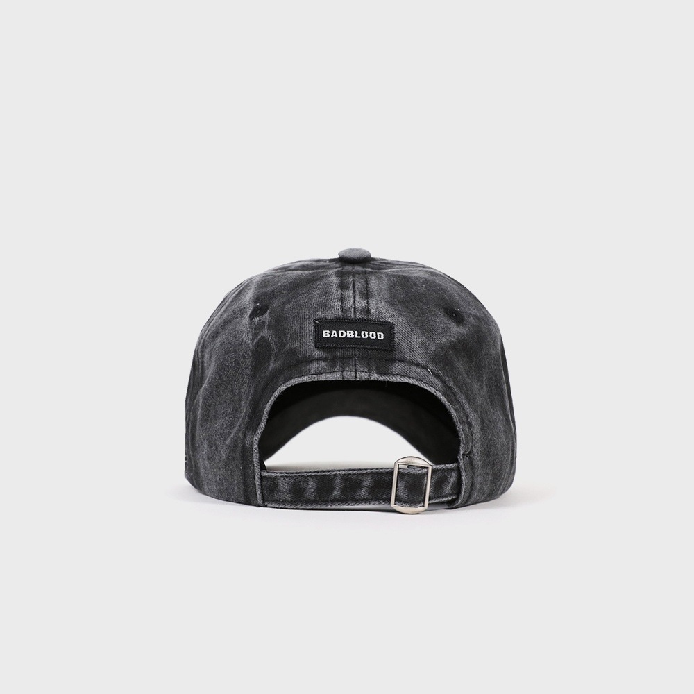 バッド・ブラッド [w-hat23-002] ビンテージロゴボールキャップ-チャコール