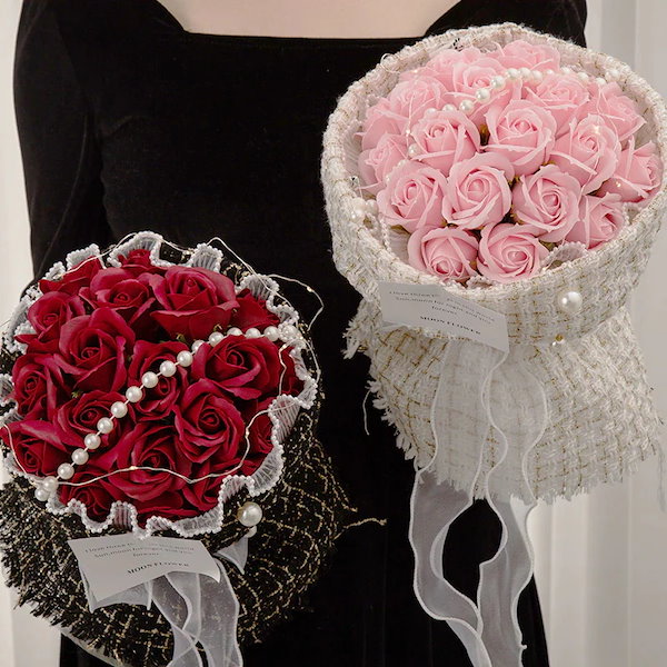 Qoo10] 韓国INS超かわいい花束 石鹸花 ローズ