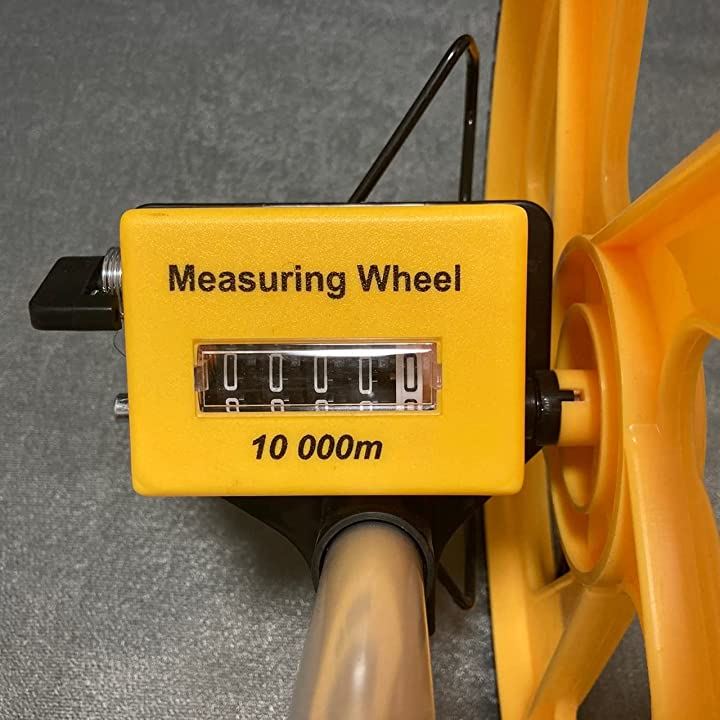 ウォーキングメジャー スケール 距離 測定 ホイール アナログ式 スタンド付き 折りたたみ 10000mまで測定可能
