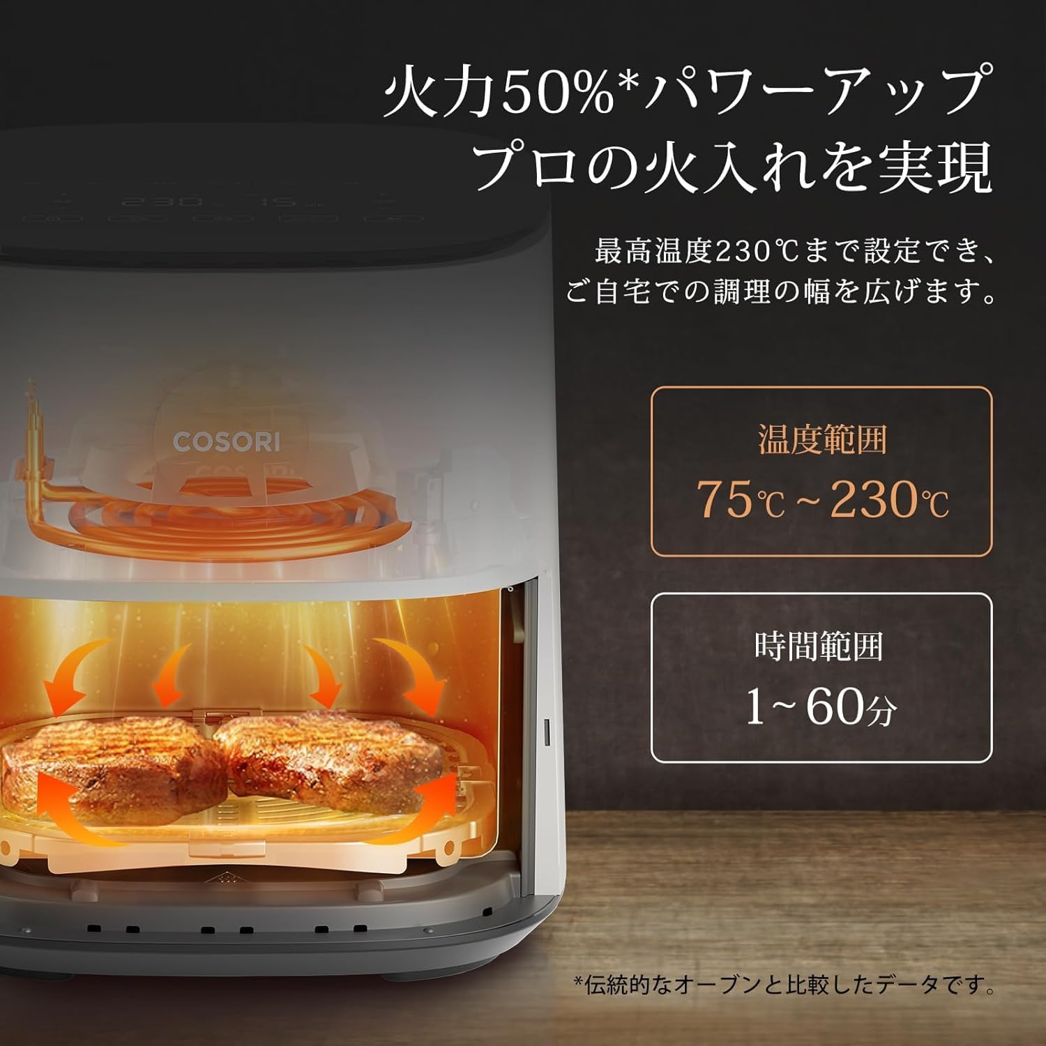 COSORI コソリ ノンフライヤー 4.7L 大容量 家庭用 電気 エアフライヤー 最高温230℃ 揚げ物 ポテト 惣菜 日本語レシピ付き タイマー 自動電源オフ PSE認証済み アイボリー COSORI コソリ ノンフライヤー 4.7L 大容量 家庭用 電気 エアフライヤー 最高温230℃ 揚げ物 ポテト 惣菜 日本語レシピ付き タイマー 自動電源オフ PSE認証済み アイボリー