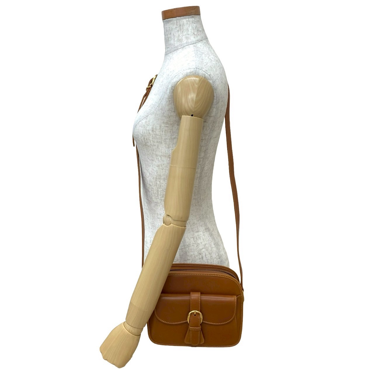 ヴィンテージ シェリーライン GG ロゴ 金具ショルダーバッグ レザー ブラウン 31465 ヴィンテージ シェリーライン GG ロゴ 金具ショルダーバッグ レザー ブラウン 31465