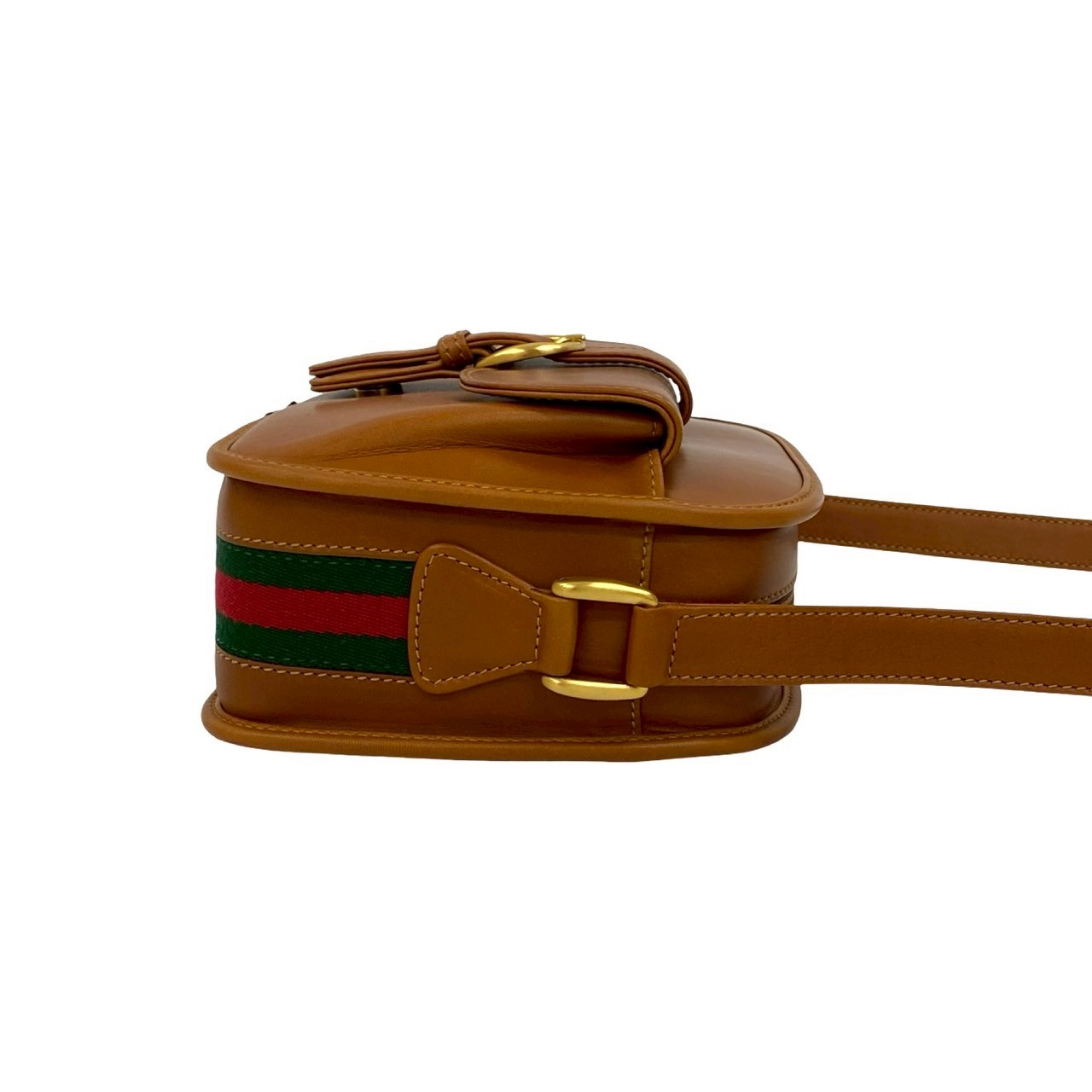 ヴィンテージ シェリーライン GG ロゴ 金具ショルダーバッグ レザー ブラウン 31465 ヴィンテージ シェリーライン GG ロゴ 金具ショルダーバッグ レザー ブラウン 31465