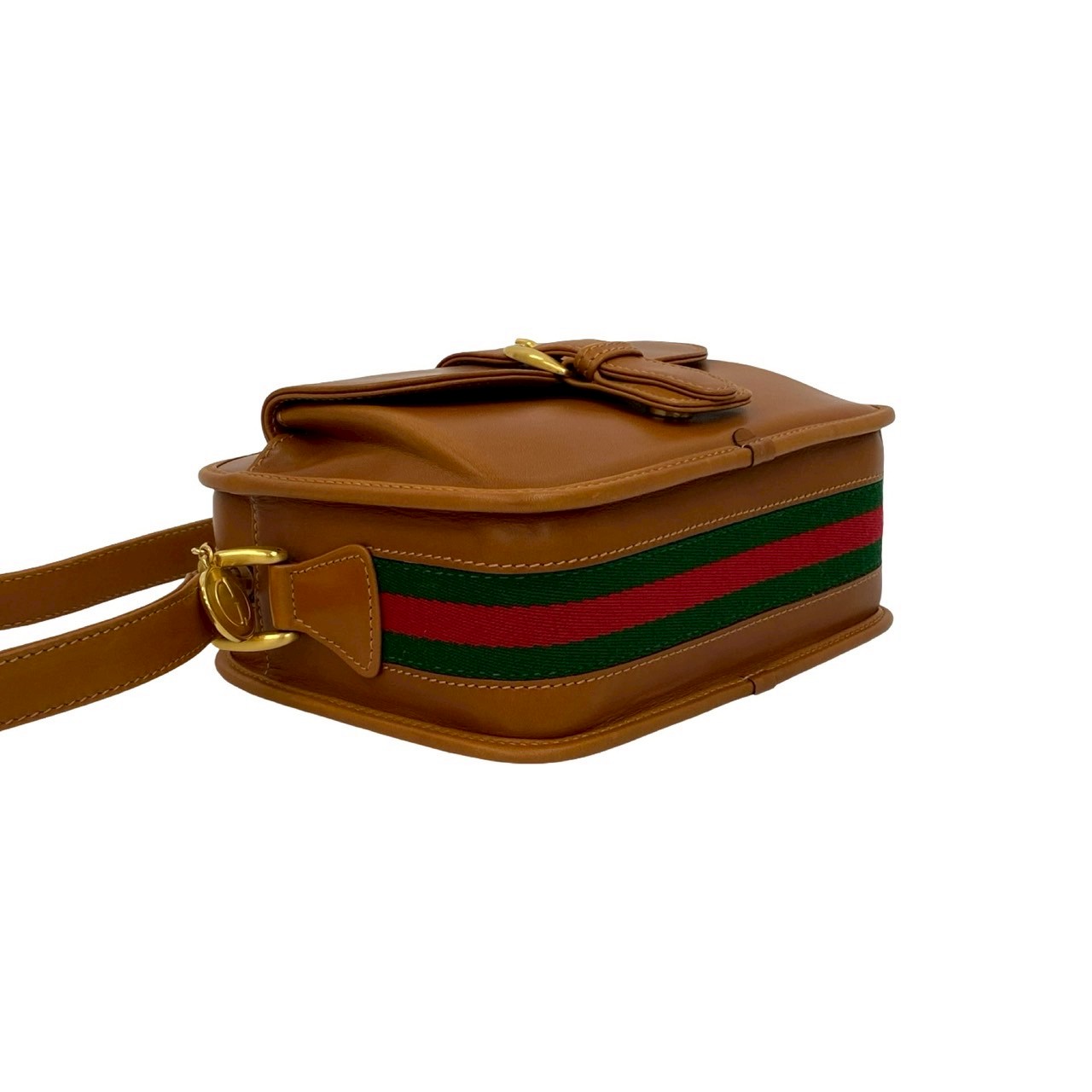 ヴィンテージ シェリーライン GG ロゴ 金具ショルダーバッグ レザー ブラウン 31465 ヴィンテージ シェリーライン GG ロゴ 金具ショルダーバッグ レザー ブラウン 31465