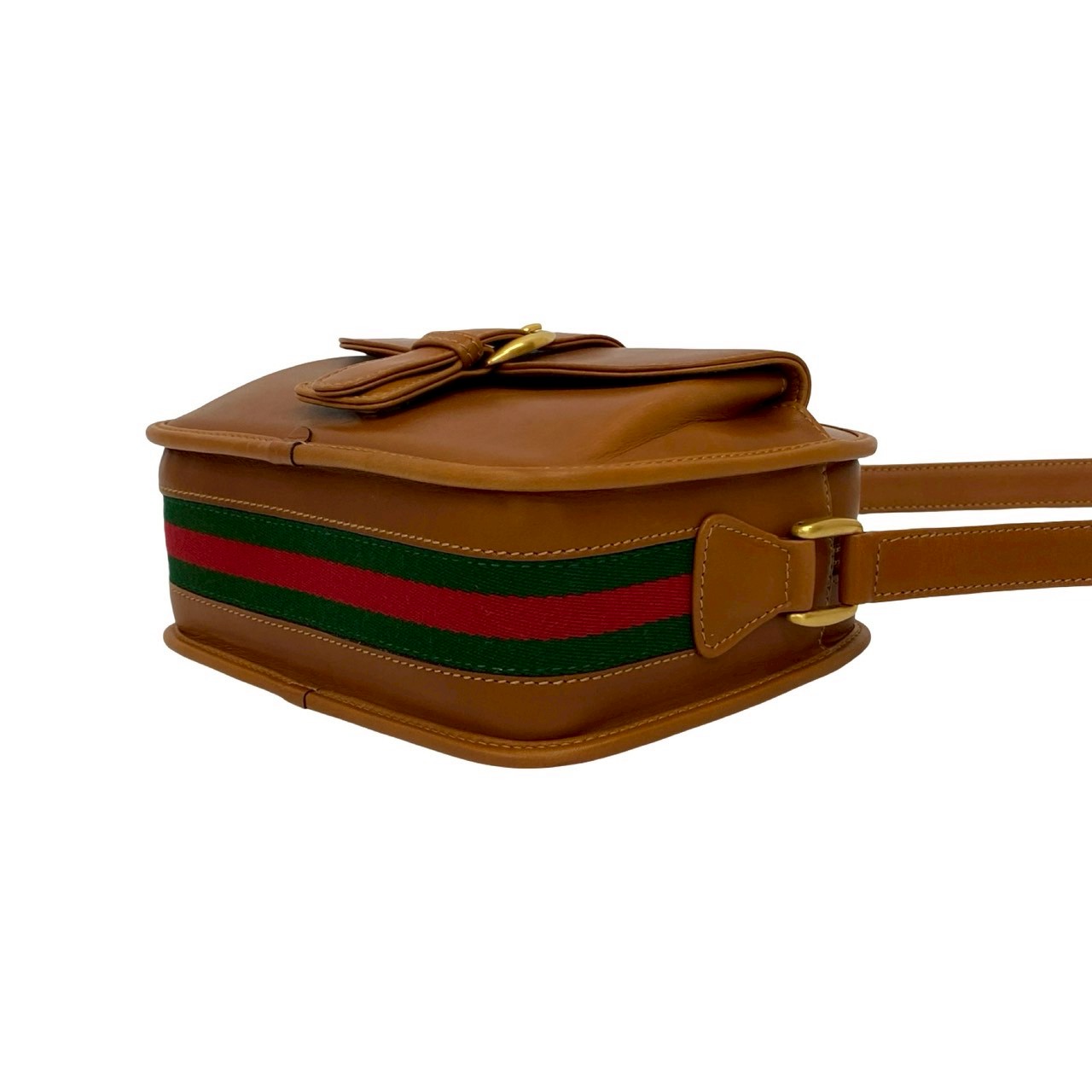 ヴィンテージ シェリーライン GG ロゴ 金具ショルダーバッグ レザー ブラウン 31465 ヴィンテージ シェリーライン GG ロゴ 金具ショルダーバッグ レザー ブラウン 31465