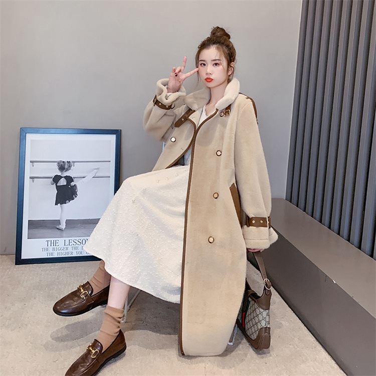 早い者勝ち コート 子羊の毛 暖かい 厚手 イミテーションミンク 気質 快適である スリム