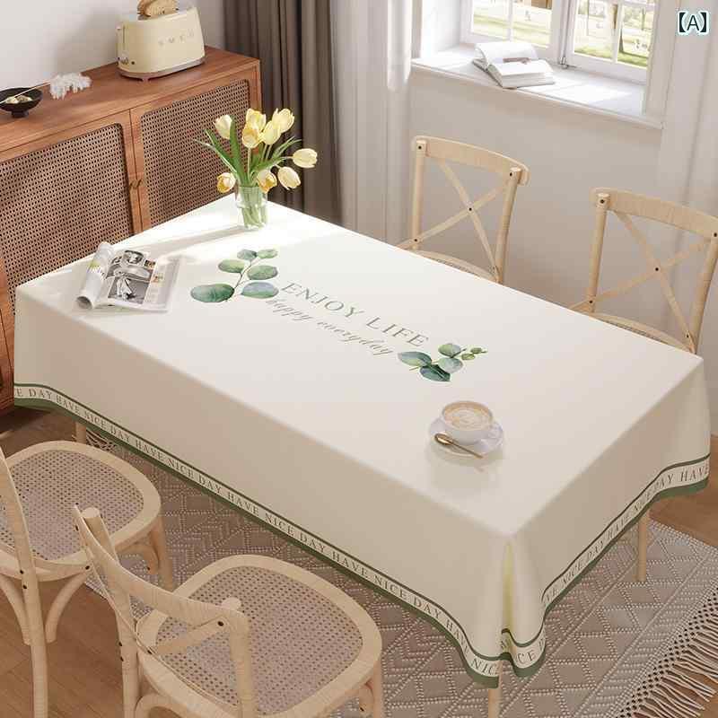 テーブルクロス おしゃれ インテリア ティー コーヒー カバー 家庭 レストラン カフェ 喫茶店 ダイニング 北欧 洗える 不可 防水 耐油性 長方形