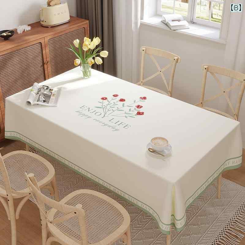 テーブルクロス おしゃれ インテリア ティー コーヒー カバー 家庭 レストラン カフェ 喫茶店 ダイニング 北欧 洗える 不可 防水 耐油性 長方形