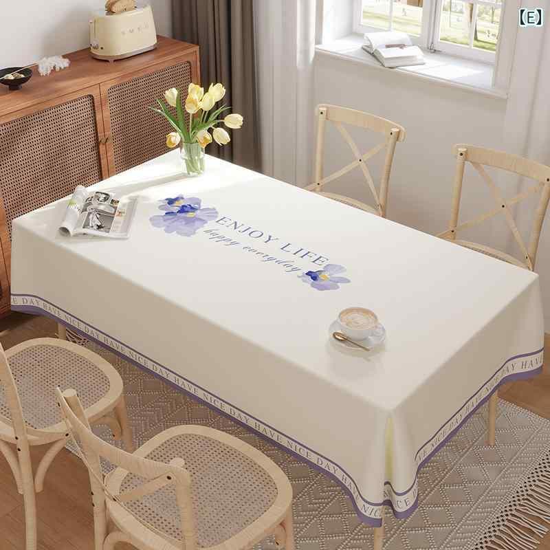 テーブルクロス おしゃれ インテリア ティー コーヒー カバー 家庭 レストラン カフェ 喫茶店 ダイニング 北欧 洗える 不可 防水 耐油性 長方形