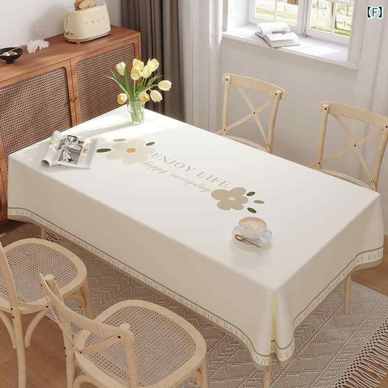 テーブルクロス おしゃれ インテリア ティー コーヒー カバー 家庭 レストラン カフェ 喫茶店 ダイニング 北欧 洗える 不可 防水 耐油性 長方形