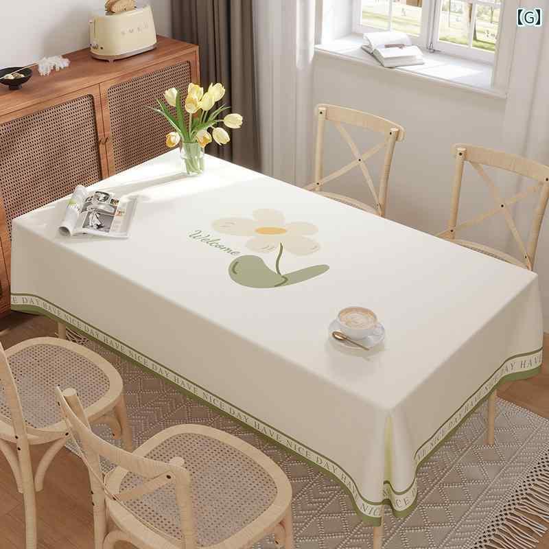 テーブルクロス おしゃれ インテリア ティー コーヒー カバー 家庭 レストラン カフェ 喫茶店 ダイニング 北欧 洗える 不可 防水 耐油性 長方形
