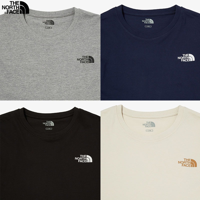 韓国正規品保証 関税負担なし NT7UN00A TNF BASIC COTTON SS R TEEデイリー 基本 着装 男子 女子 人気 韓国 ファッション 男女共用 アウトドア