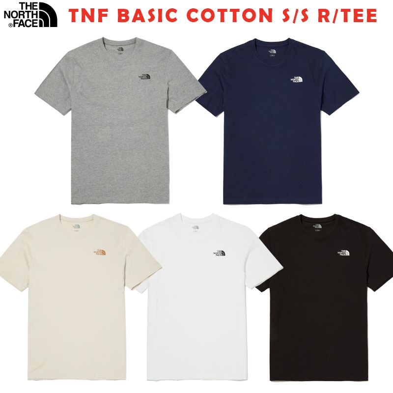 韓国正規品保証 関税負担なし NT7UN00A TNF BASIC COTTON SS R TEEデイリー 基本 着装 男子 女子 人気 韓国 ファッション 男女共用 アウトドア