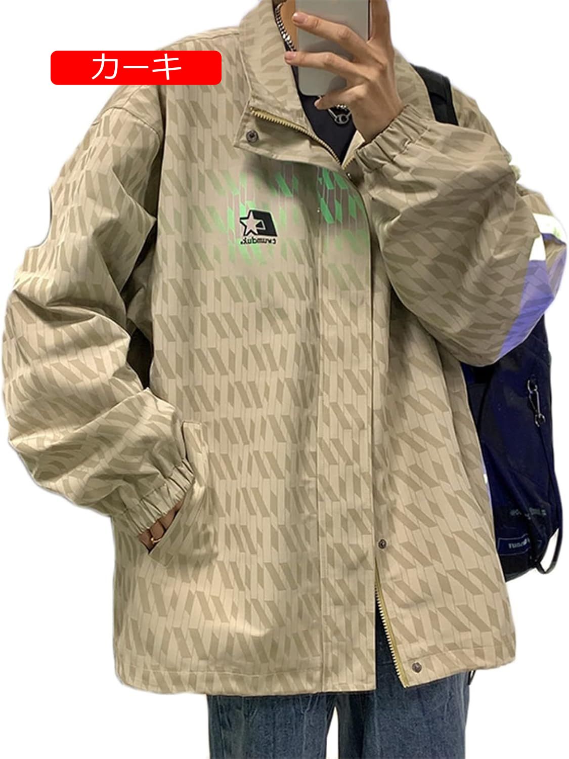 光反射 ジャケット メンズ レディース パーカー 立ち襟 総柄 プリント ジップアップ 流行し 通気性 防風 体型パカー トップス トレーナー 丈長め カジュアル シンプル クール 大きいサ 光反射 ジャケット メンズ レディース パーカー 立ち襟 総柄 プリント ジップアップ 流行し 通気性 防風 体型パカー トップス トレーナー 丈長め カジュアル シンプル クール 大きいサ