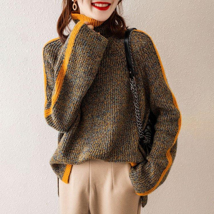 セーター レディース ニット 春秋 トップス タートルネック 長袖 カットソー カジュアル デート おしゃれ UVカット オフィス インナー コーデ 20代 30代 40代