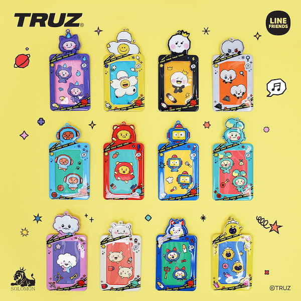 Qoo10] ライン・フレンズ [公式]TRUZ フォトカードキーホルダ