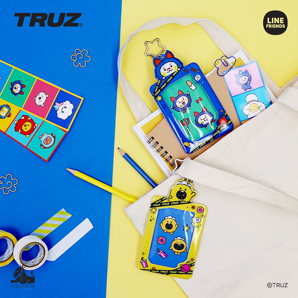 Qoo10] ライン・フレンズ [公式]TRUZ フォトカードキーホルダ
