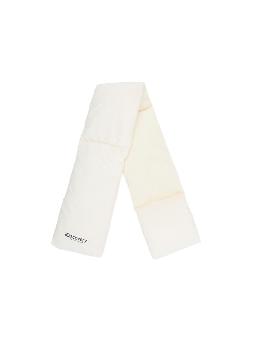 Discovery EXPEDITION Logo printed padded muffler IVORY D 63