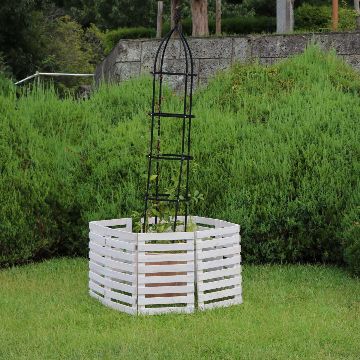 フェンス 折り畳めるウッドフェンス 幅160cm 横ボーダー 2枚組 ガーデンフェンス 柵 折りたたみ 4連 園芸 エクステリア 雑貨 ウッドフェンス 花壇 庭 ベランダ バルコニー