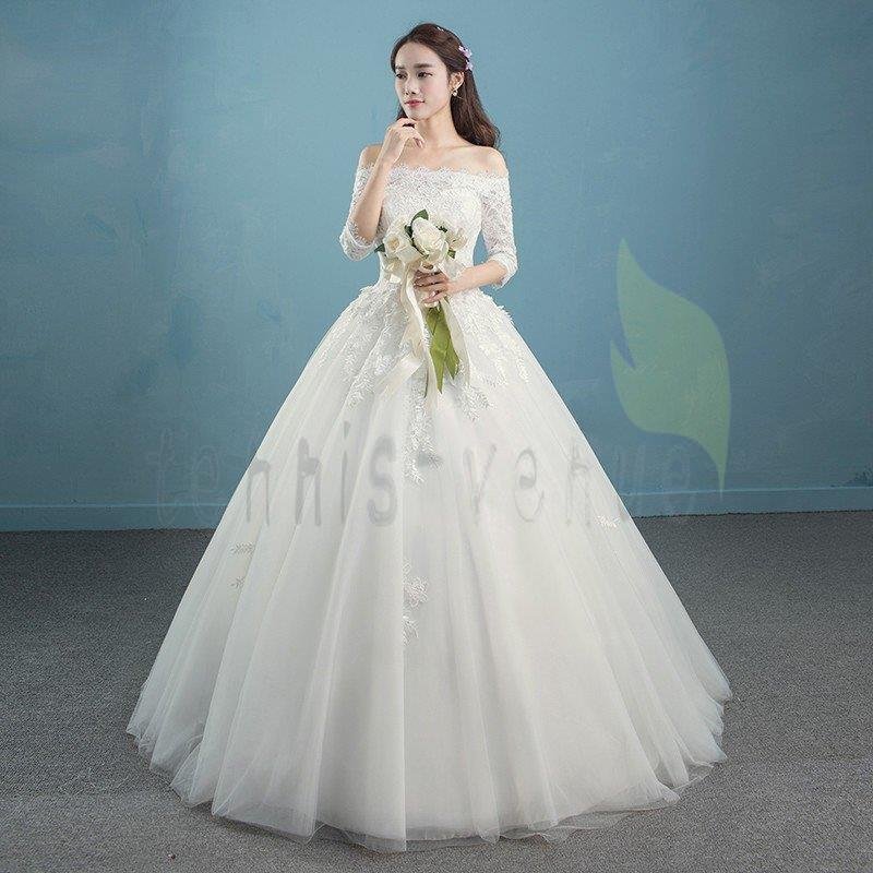 ウエディングドレス 長袖 安い 二次会 ウェディングドレス 結婚式 エンパイア 花嫁 プリンセス 披