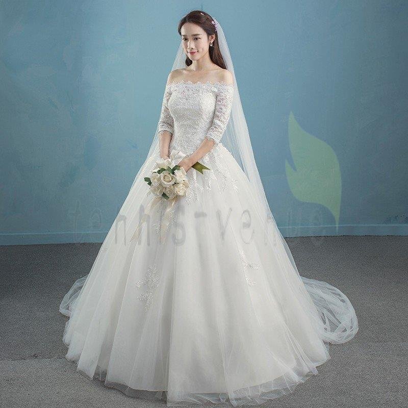 ウエディングドレス 長袖 安い 二次会 ウェディングドレス 結婚式 エンパイア 花嫁 プリンセス 披
