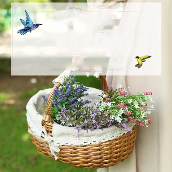 Qoo10] オーバル型 ピクニックバスケット 大きい