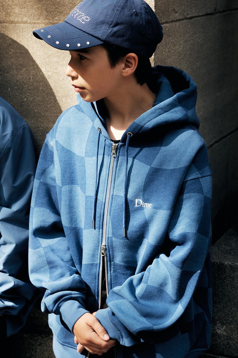 【DIME】 Classic Checkmate Zip Hoodie Navy Dime - Classic Checkmate Zip-Up Hoodie | HBX - Globally