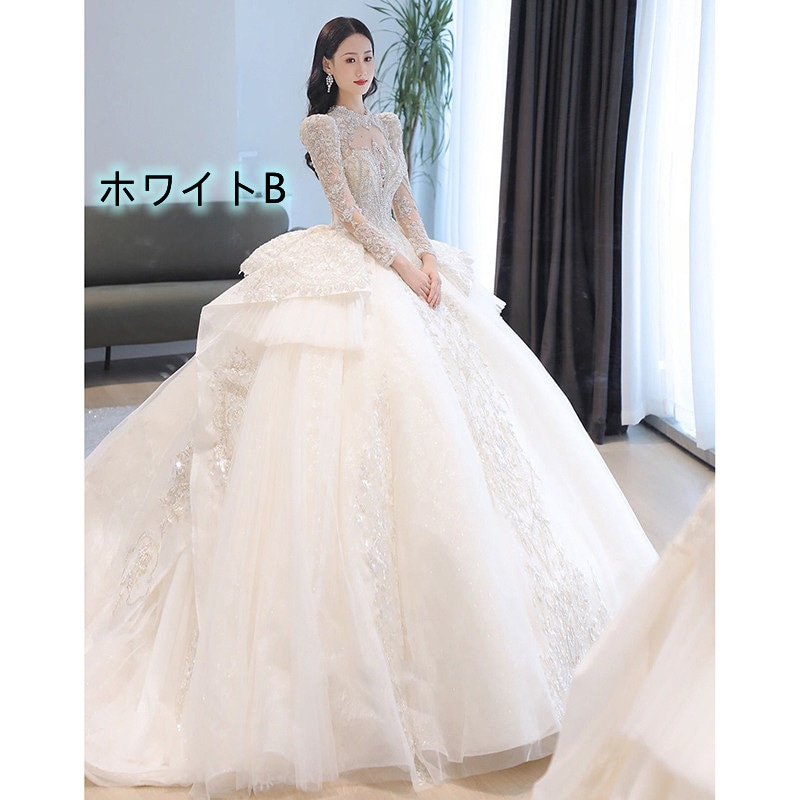 パーティードレス 演奏会ドレス Aラインドレス 韓国 結婚式 ロング ワンピース