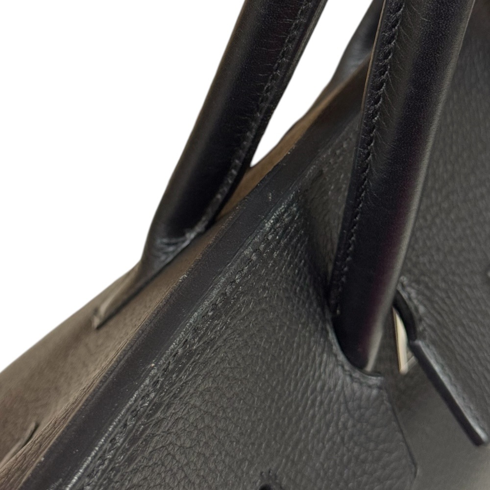 エルメス バーキン35 ハンドバッグ レザー ブラック HERMES 中古