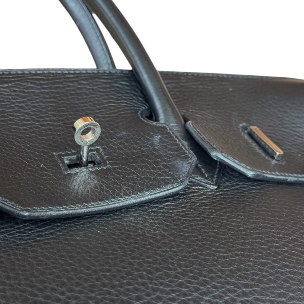 エルメス バーキン35 ハンドバッグ レザー ブラック HERMES 中古