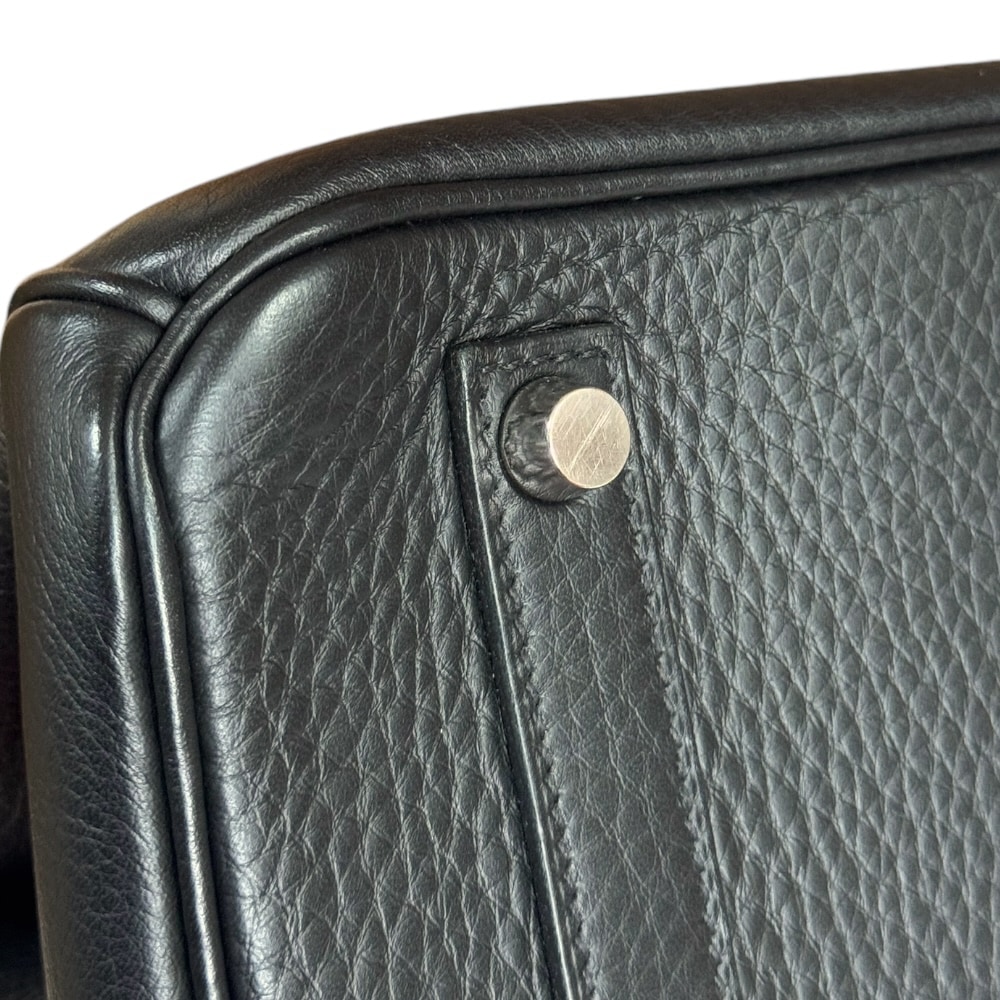 エルメス バーキン35 ハンドバッグ レザー ブラック HERMES 中古