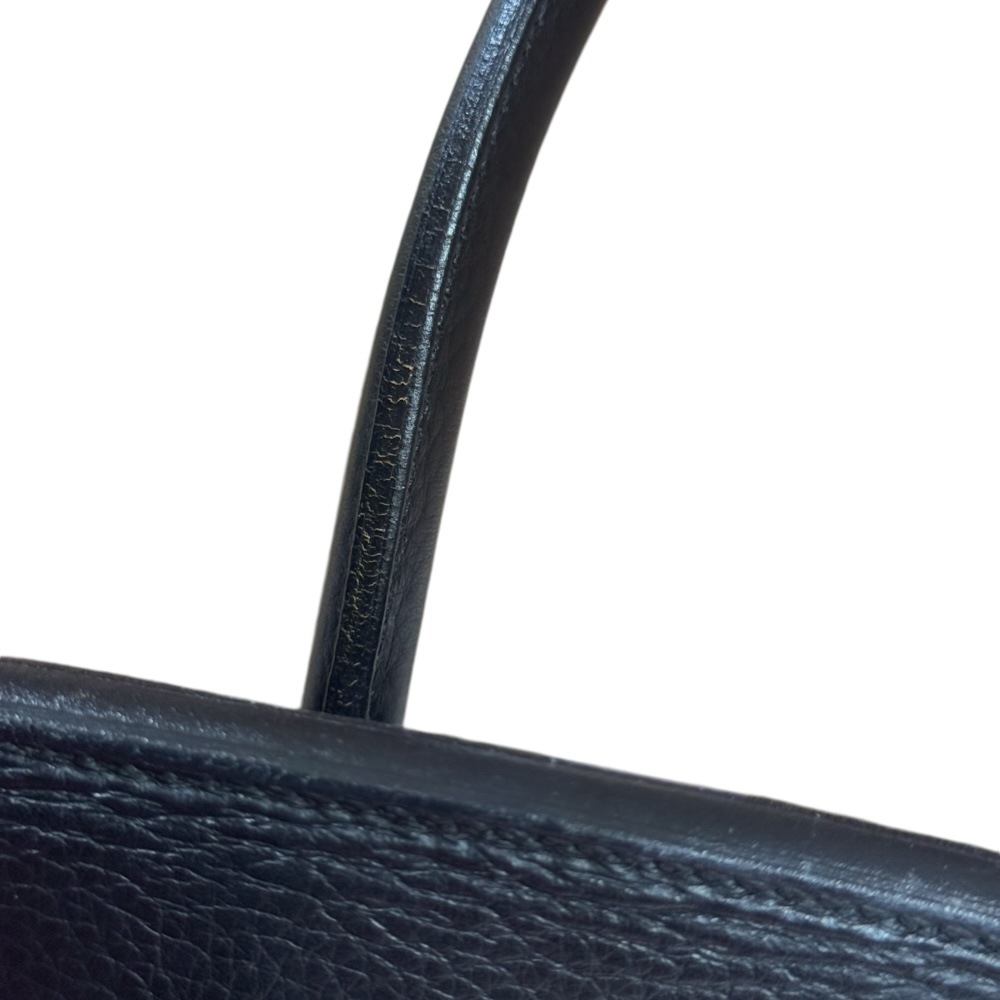 エルメス バーキン35 ハンドバッグ レザー ブラック HERMES 中古