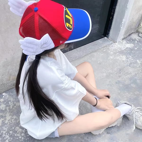 がーちゃん愛用キャップ Qoo10] アラレちゃん 帽子 仮装用 キャップ フ