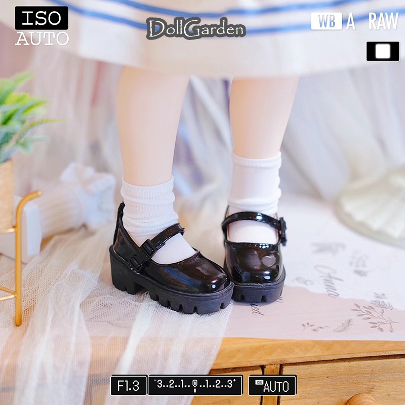 BJD 1/4 ドール用 靴 革靴 黒 厚底 ストラップ付き MSD/mdd/kumakoサイズ球体関節人形用シューズ BJD 1/4 ドール用 靴 革靴 黒 厚底 ストラップ付き MSD/mdd/kumakoサイズ球体関節人形用シューズ