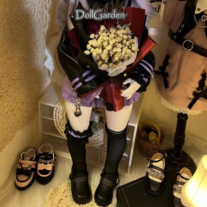 BJD 1/4 ドール用 靴 革靴 黒 厚底 ストラップ付き MSD/mdd/kumakoサイズ球体関節人形用シューズ BJD 1/4 ドール用 靴 革靴 黒 厚底 ストラップ付き MSD/mdd/kumakoサイズ球体関節人形用シューズ