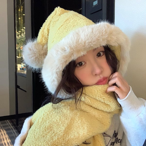 Qoo10] ふわふわ もふもふレディースマフラー 女