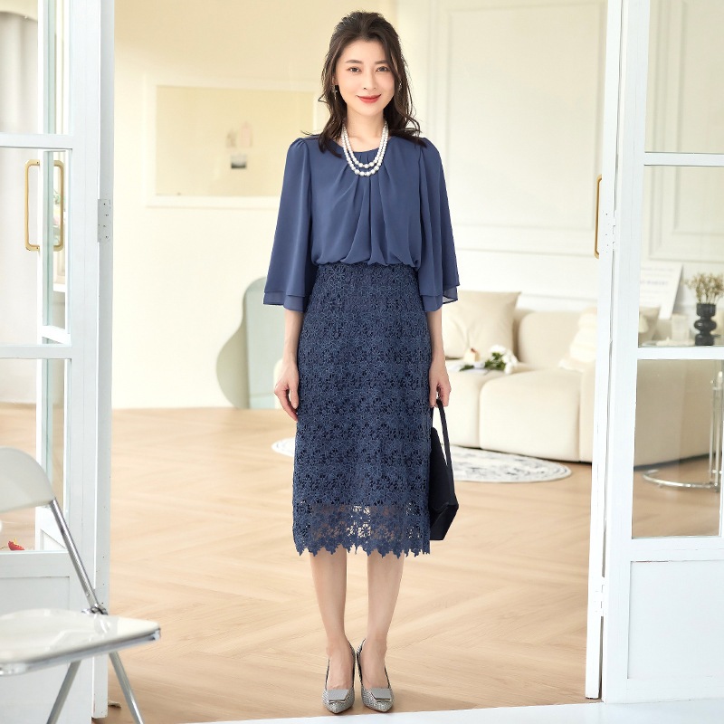 【人気新作】韓国人気品質ドレス パーティードレス 結婚式 韓国版通勤用新型レースカバーアームスリム丸首ワンピース 【人気新作】韓国人気品質ドレス パーティードレス 結婚式 韓国版通勤用新型レースカバーアームスリム丸首ワンピース