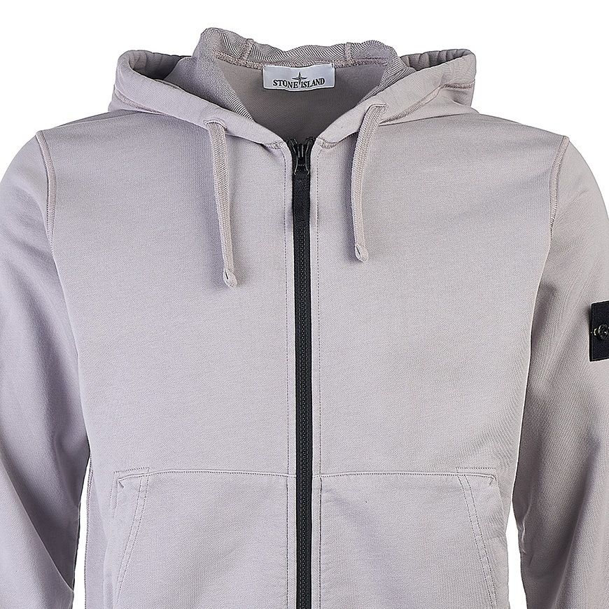 ★STONE ★フリース フードジップアップ STONE ISLAND】コットン フリース フードジップアップ フード付き