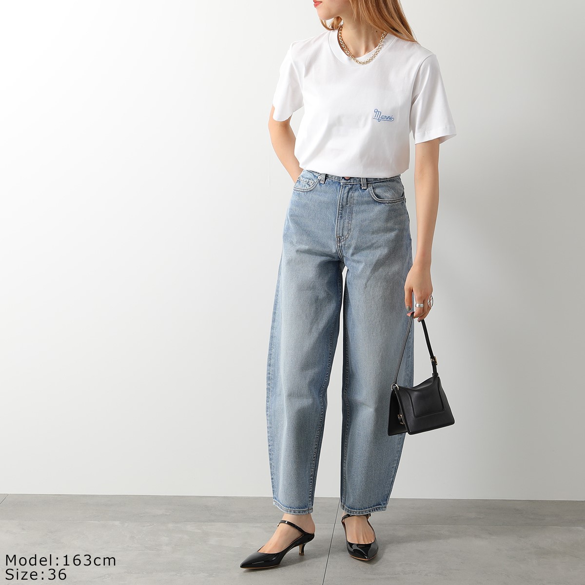 MARNI マルニ Tシャツ 【1枚単品】THJE0211X0 UTCZ68 レディース 半袖 クルーネック カットソー コットン ロゴ刺繍 カラー3色 MARNI マルニ Tシャツ 【1枚単品】THJE0211X0 UTCZ68 レディース 半袖 クルーネック カットソー コットン ロゴ刺繍 カラー3色