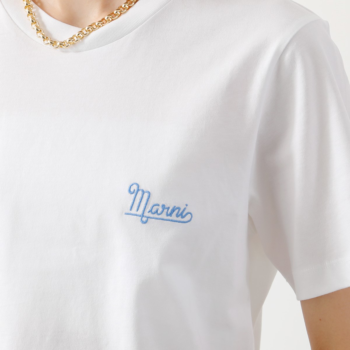 MARNI マルニ Tシャツ 【1枚単品】THJE0211X0 UTCZ68 レディース 半袖 クルーネック カットソー コットン ロゴ刺繍 カラー3色 MARNI マルニ Tシャツ 【1枚単品】THJE0211X0 UTCZ68 レディース 半袖 クルーネック カットソー コットン ロゴ刺繍 カラー3色