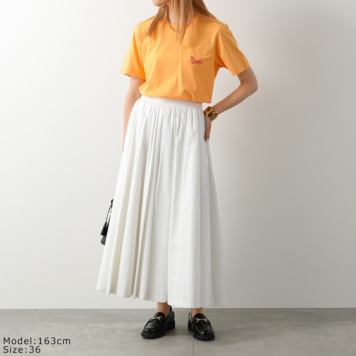 MARNI マルニ Tシャツ 【1枚単品】THJE0211X0 UTCZ68 レディース 半袖 クルーネック カットソー コットン ロゴ刺繍 カラー3色 MARNI マルニ Tシャツ 【1枚単品】THJE0211X0 UTCZ68 レディース 半袖 クルーネック カットソー コットン ロゴ刺繍 カラー3色