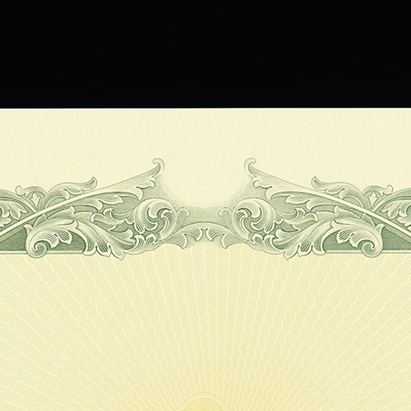 山櫻 証券用紙 B5ワイド K530 グリーン マーク用 100枚 / 保証書 認定証 265×187mm 00803023-0100