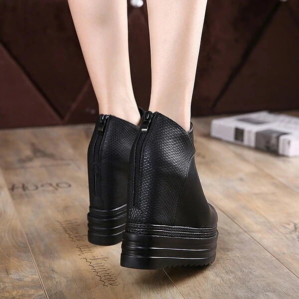 12cm ヒール11cm ショートブーツ インヒールブーツ 厚底ブーツ 14cm バックジップ 12cm ヒール11cm ショートブーツ インヒールブーツ 厚底ブーツ 14cm バックジップ