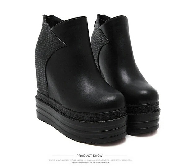 12cm ヒール11cm ショートブーツ インヒールブーツ 厚底ブーツ 14cm バックジップ 12cm ヒール11cm ショートブーツ インヒールブーツ 厚底ブーツ 14cm バックジップ