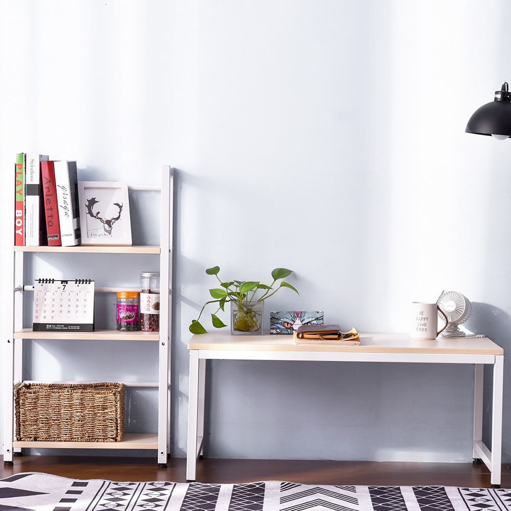 【ホワイト】 ロータイプデスク パソコンデスク 実用な一体分離両用 溢れる天然木の魅力 省スペース 3段シェルフ付 座デスク ミシン台 【ホワイト】 ロータイプデスク パソコンデスク 実用な一体分離両用 溢れる天然木の魅力 省スペース 3段シェルフ付 座デスク ミシン台