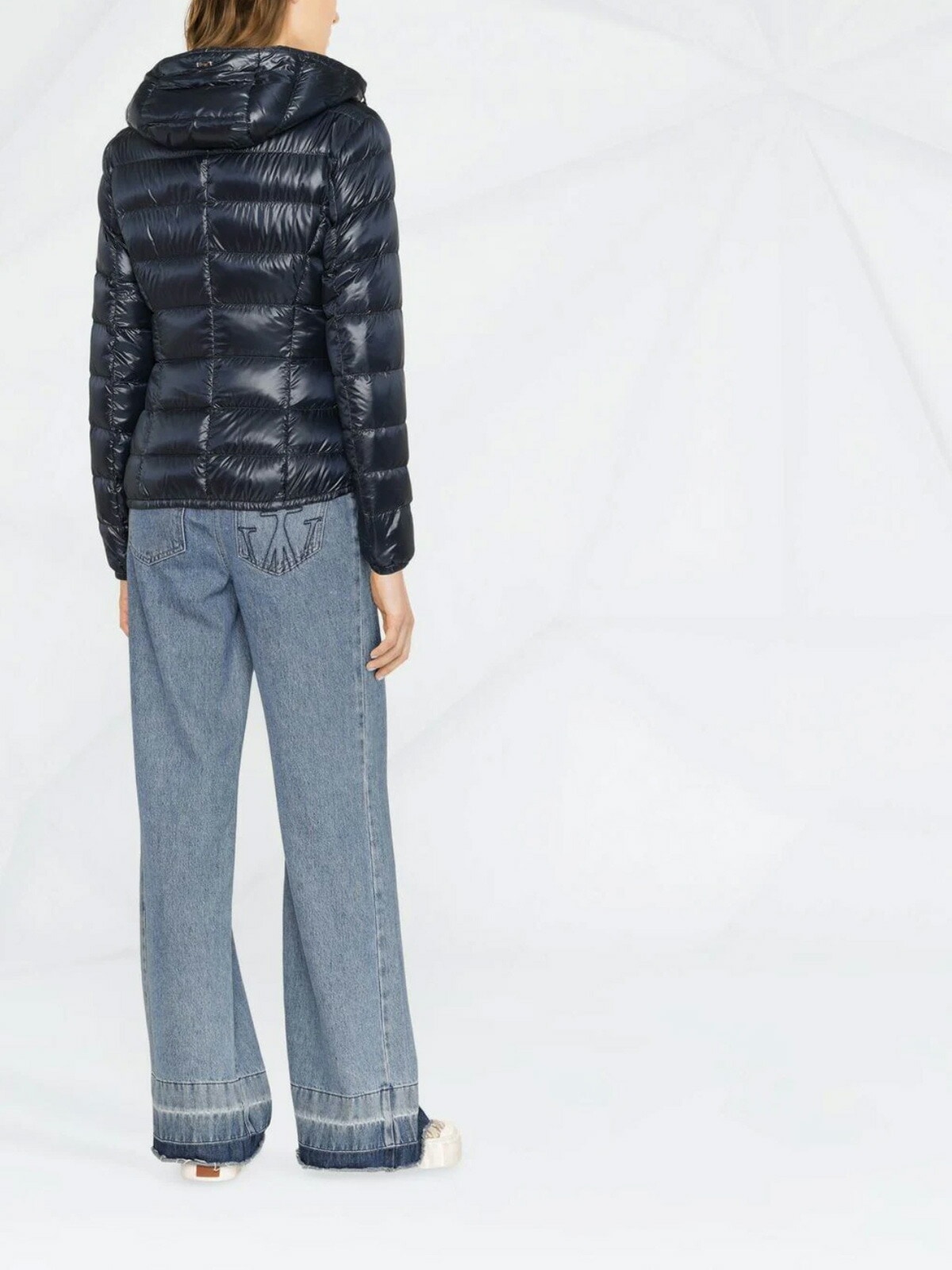 GIADA / ジャーダ レディース フード付き ダウンジャケット REGULAR FIT 撥水加工 ブルーネイビー PI0833DIC 12017 9200